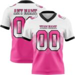 Custom Team Uniforms for Men, Featuring a Pink V-Neck T-Shirt with a Sporty Print