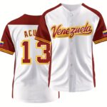 Baseball Jersey with Embroidery And a Loose Fit