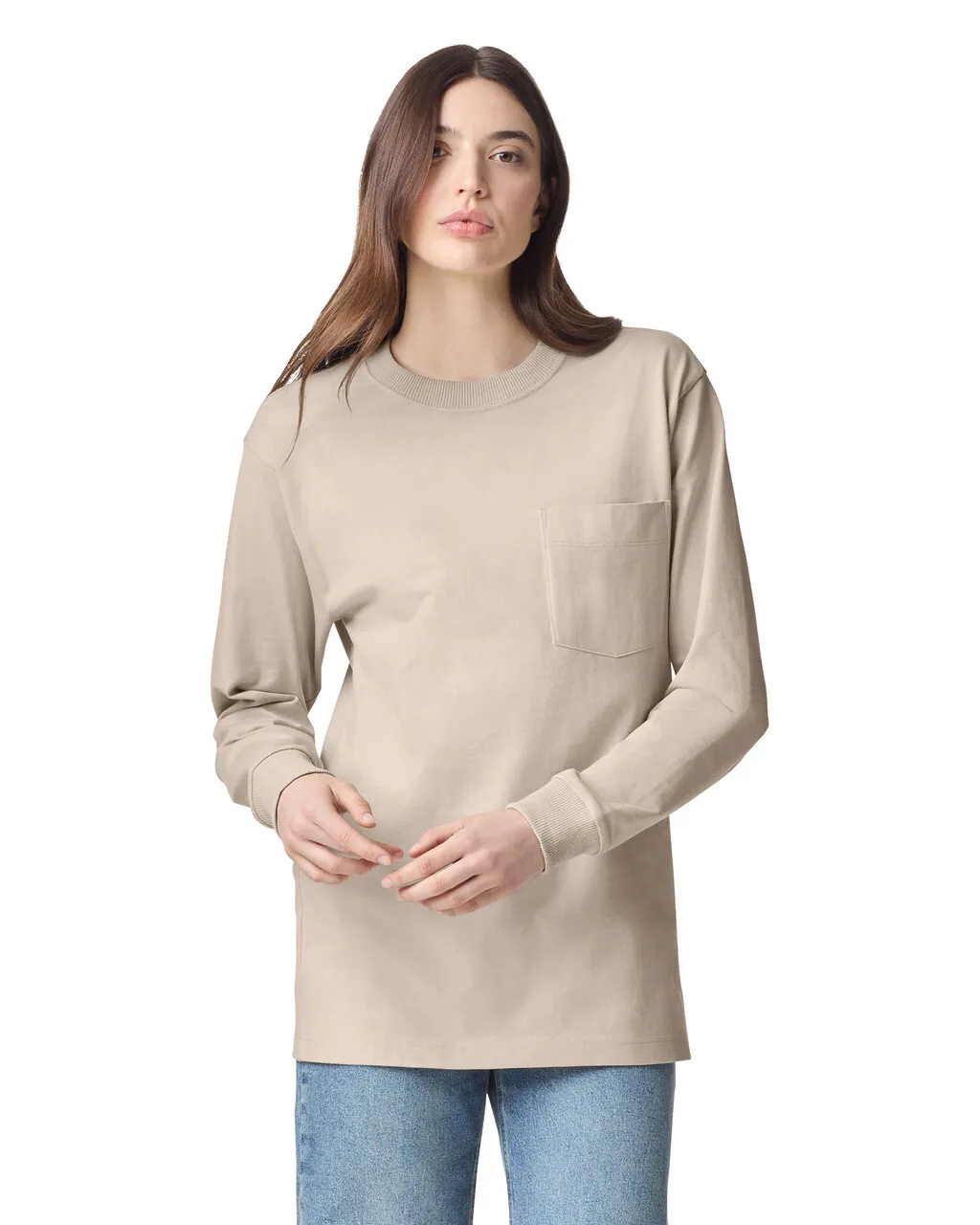 Super Heavyweight Unisex Long Sleeve T-Shirt with Pocket