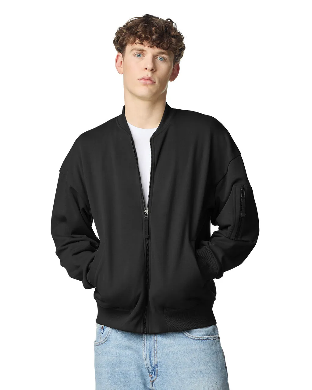 Unisex French Terry Bomber Jacket - Image 3