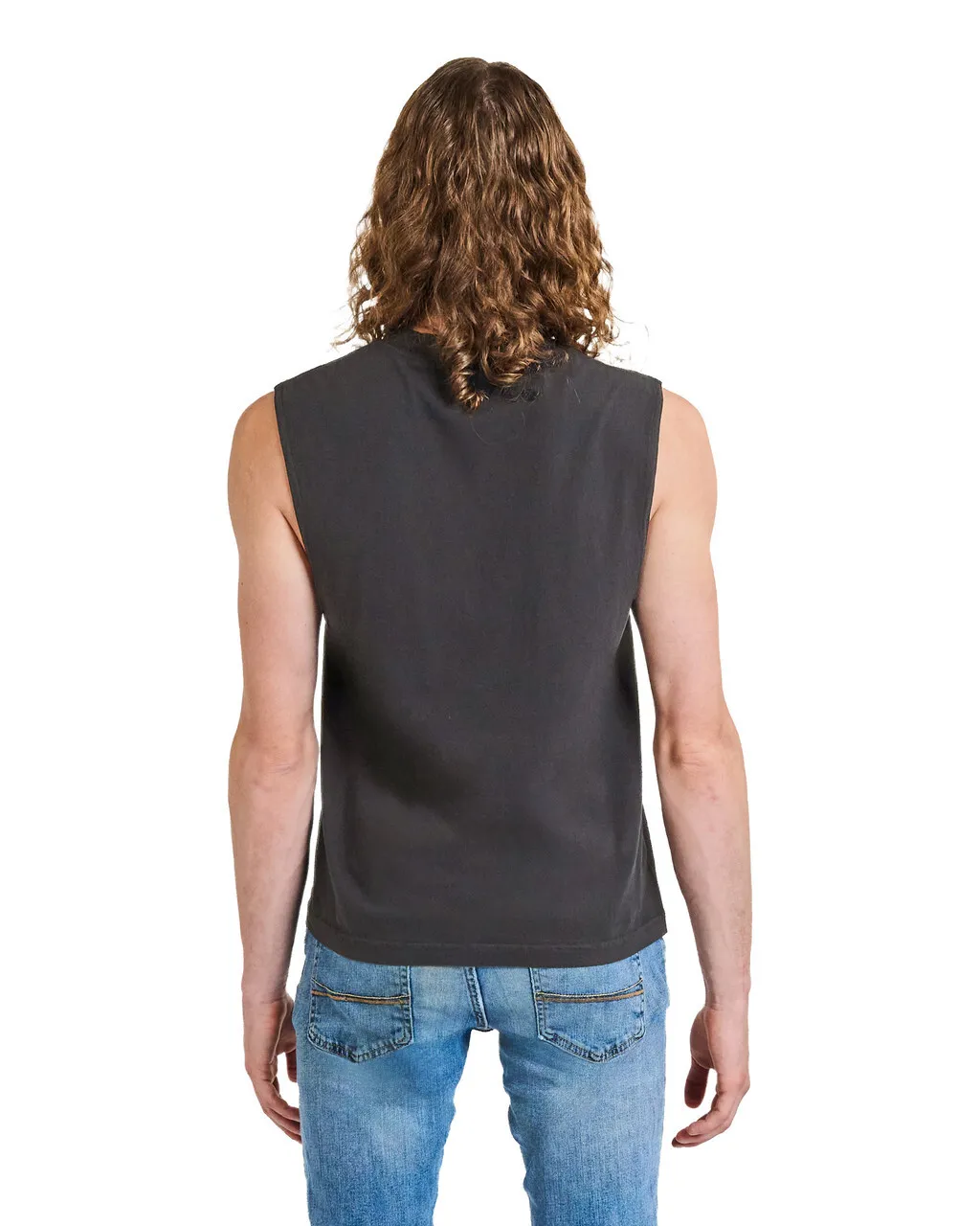 Heavyweight Cotton Unisex Garment Dyed Boxy Muscle T-Shirt - Image 2