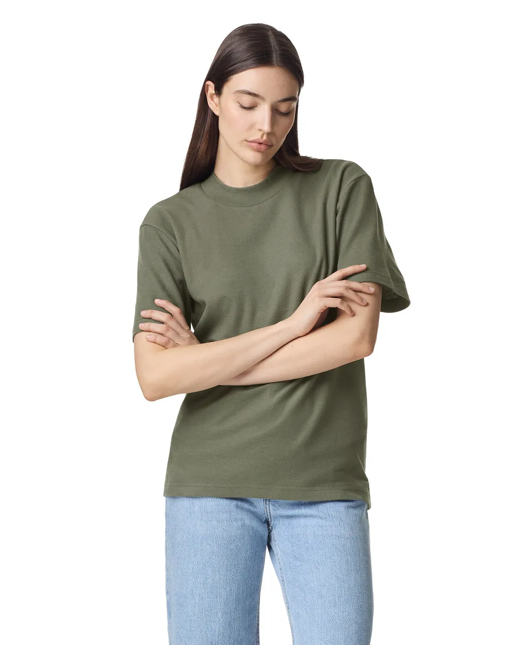 Pique Unisex Mockneck T-Shirt