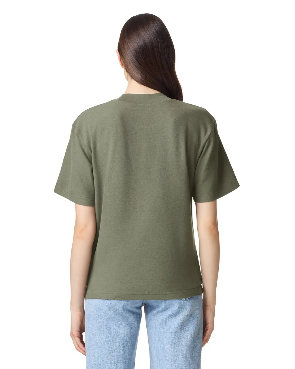 Pique Unisex Mockneck T-Shirt - Image 2