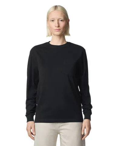 Super Heavyweight Unisex Long Sleeve T-Shirt with Pocket - Image 3