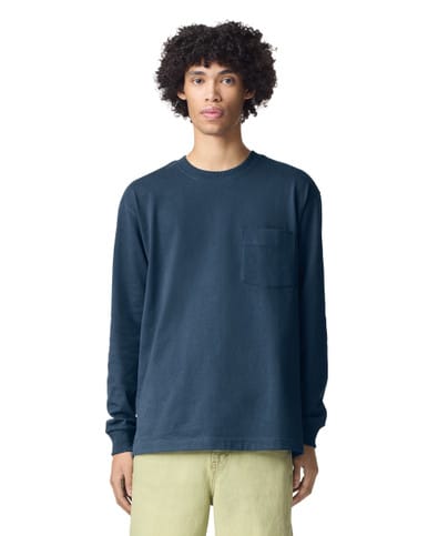Super Heavyweight Unisex Long Sleeve T-Shirt with Pocket - Image 6