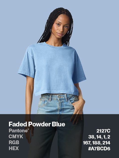 faded powder blue