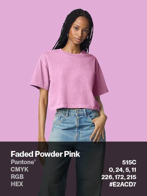 faded powder pink