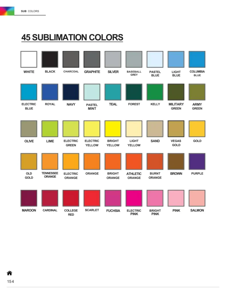 SUBLIMATION COLORS